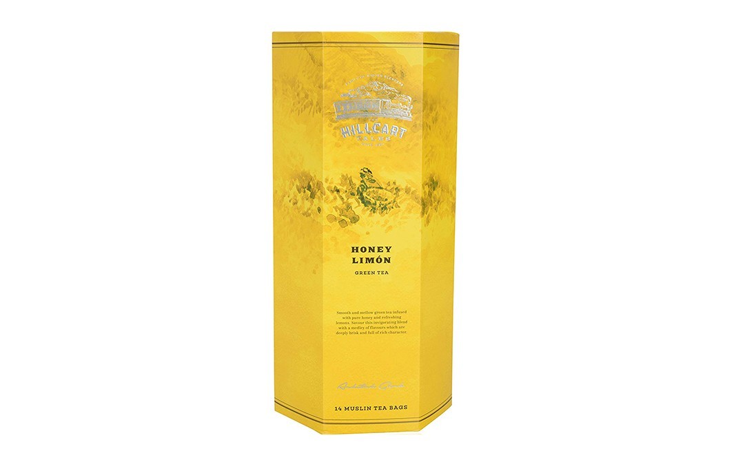 The Hillcart Tales Honey Limon Green Tea   Box  14 pcs